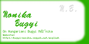 monika bugyi business card